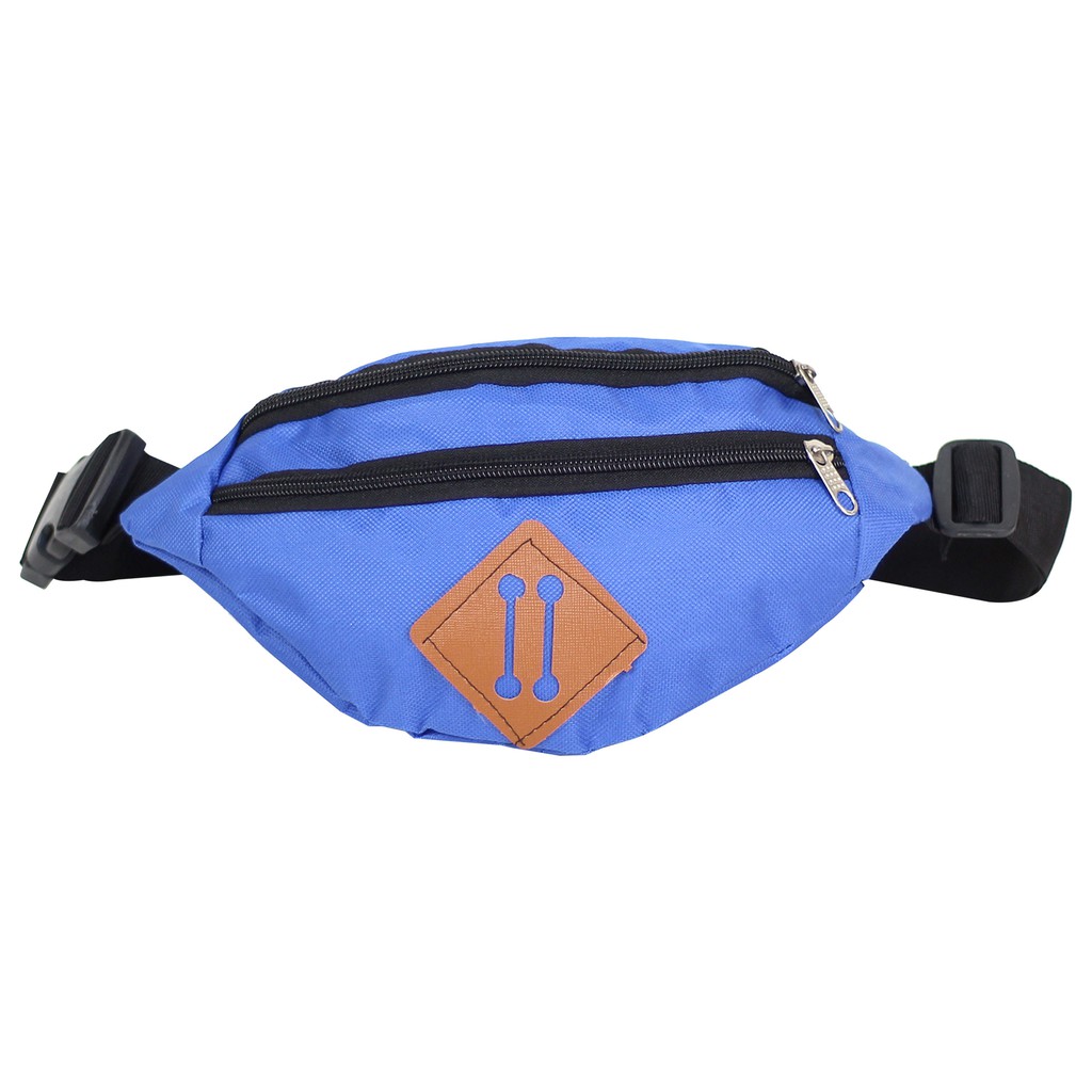 Simple Waistbag Distro Biru Bagus Selempang Kerja Travelling Hangout