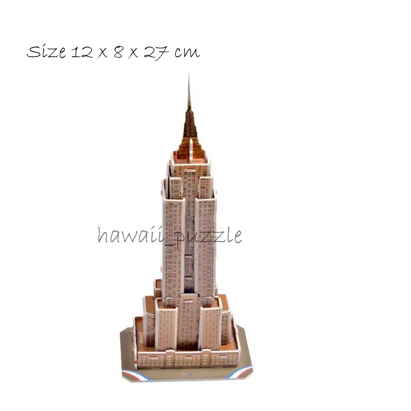 Puzzle 3D DIY bahan foam &amp; paper EMPIRE STATE BUILDING mainan puzzle edukasi anak (kado,pajangan,dek