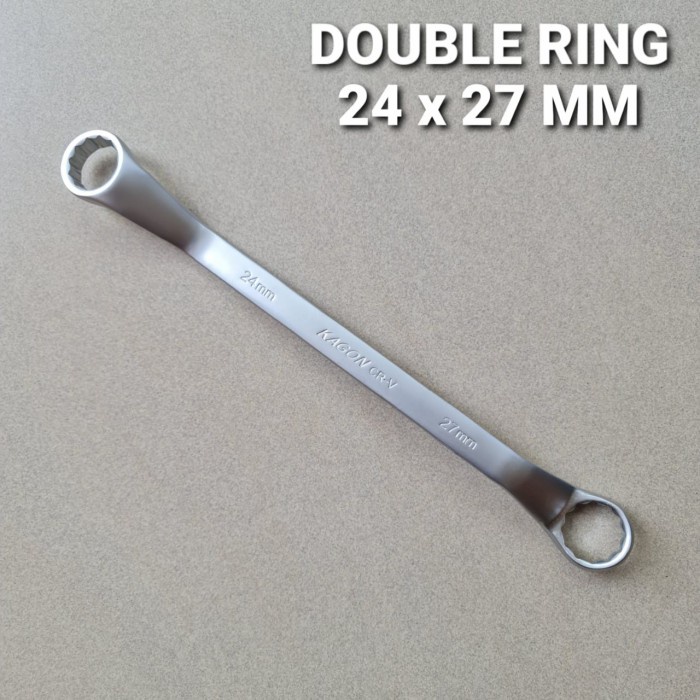 Kunci Double Ring KAGON CRV 24x27 MM