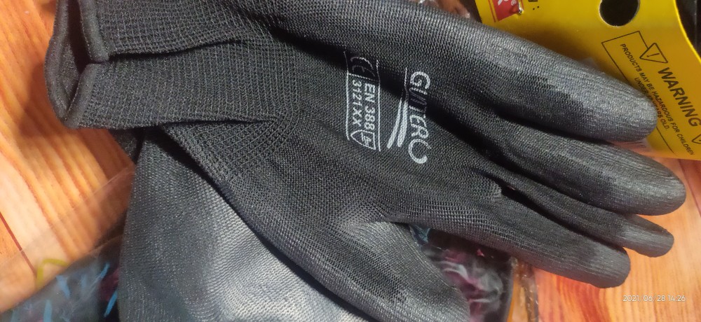 Kenmater Sarung Tangan Karet Hitam - Latex Hand Gloves