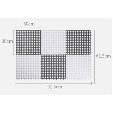 Karpet Kamar Mandi Anti Licin 30x30CM / Keset Lantai Anti Slip Polkadot Dapur Mat Non-Slip U68