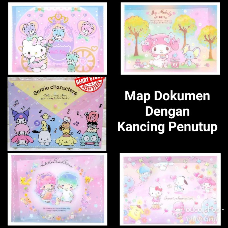 

Map Dokumen File A4 Dengan Kancing Penutup Sanrio Karakter Hello Kitty My Melody Little Twin Stars