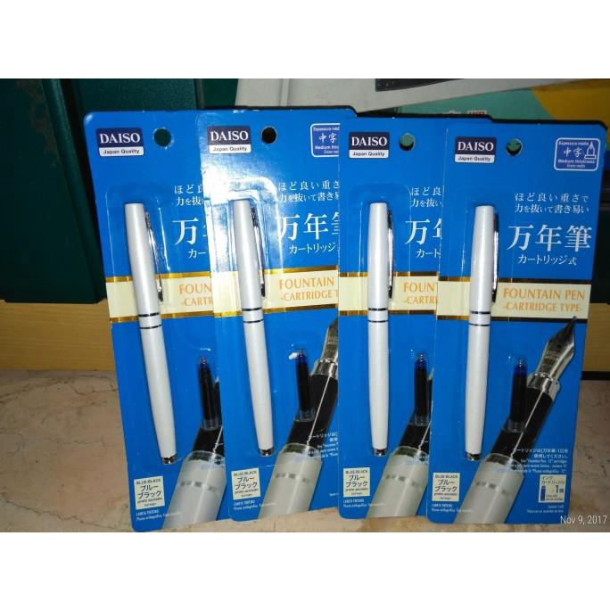 

Office & Stationery | Alat Tulis | Fountain Pen Pena Tinta Medium Nib White Elegant + Catridge | Best Seller