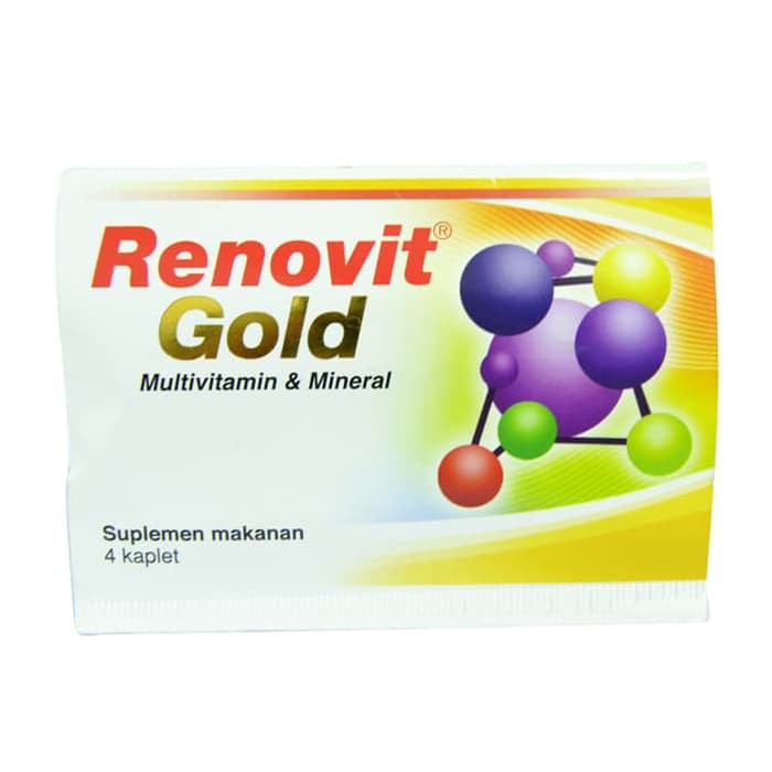 Jual RENOVIT GOLD STRIP Isi 4 MULTIVITAMIN MINERAL Baik Bagus Untuk
