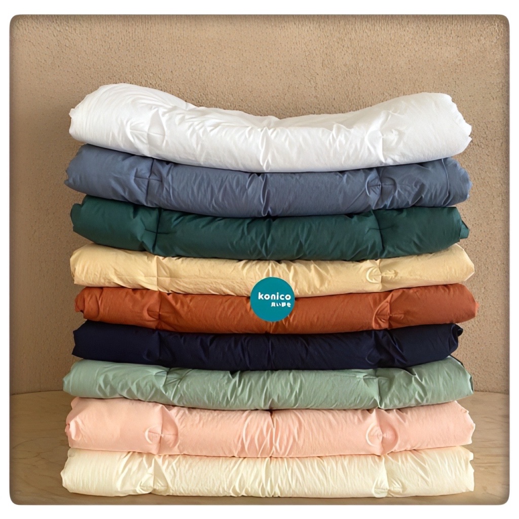 KONICO Bedcover Single / Double bahan KATUN KOREA ( tanpa Sprei ) AESTHETIC POLOS PASTEL / MINIMALIS