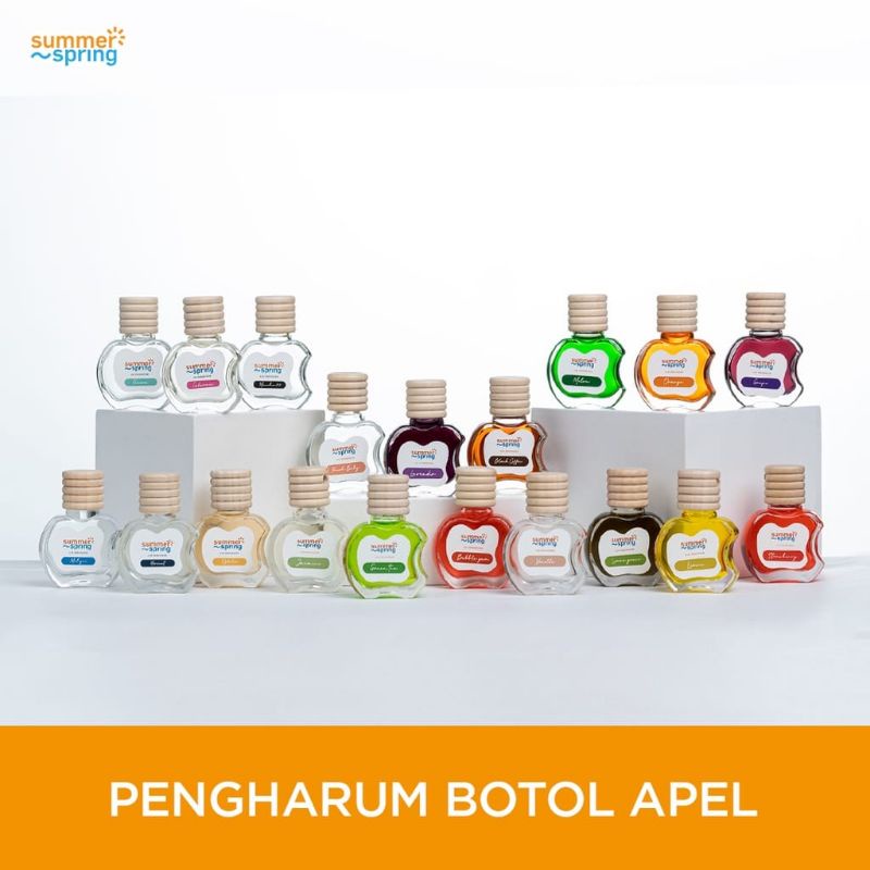 (BUY 3PCS FREE GOLD 0,001GRAM) Botol APEL Pengharum mobil ruangan lemari toilet kamar mandi SUMMERSPRING