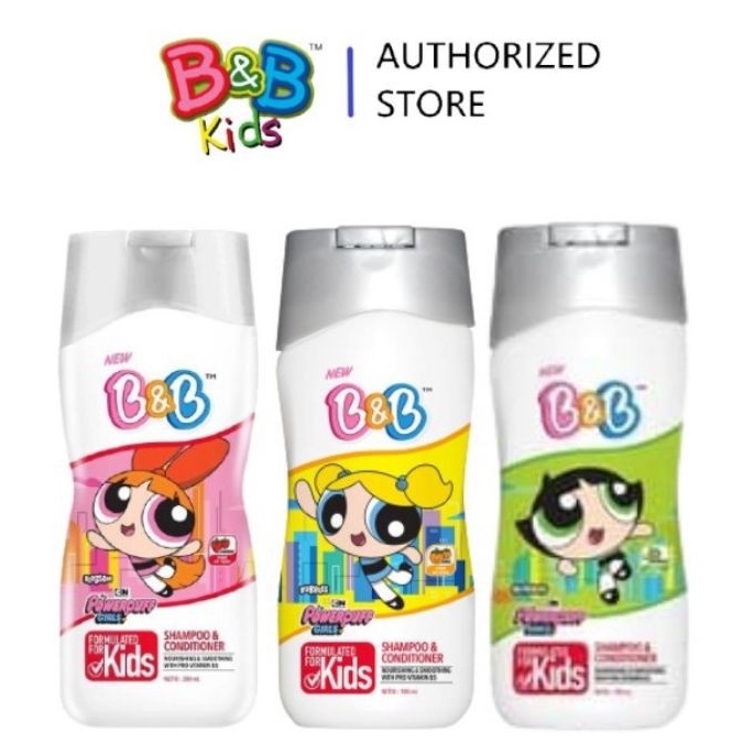 B&amp;B Kids Shampoo &amp; Conditioner 200 Powerpuff | Barbie | Unicorn