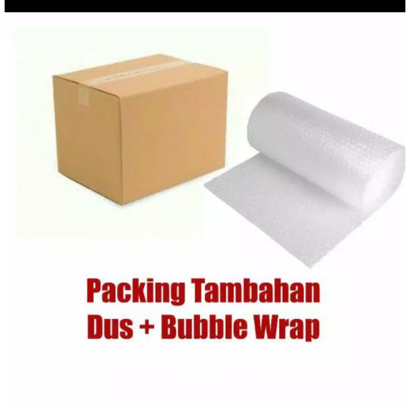 

Buble wrap dan kardus (packing tambahan)