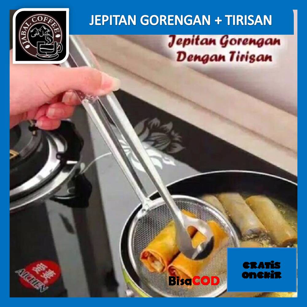 Jepitan Gorengan Dengan Tirisan Minyak / Pencapit Gorengan 2in1 / Jepitan Tirisan Minyak 04