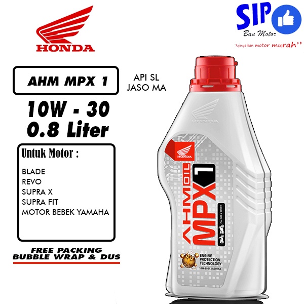 AHM OIL MPX 1 800 ML 10W-30 SL JASO MA OLI MPX 1