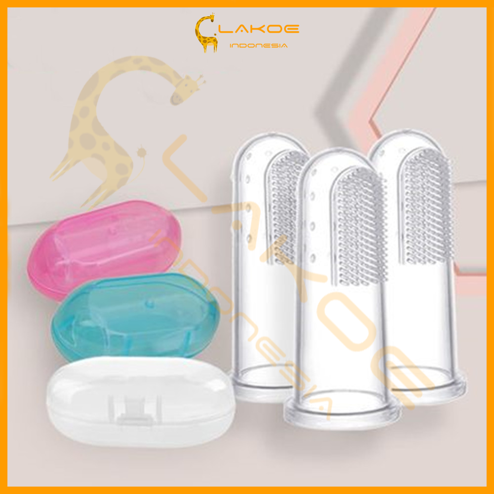LAKOE Sikat Gigi Silicon Bayi / Finger Tooth Brush/ Pembersih Mulut Bayi dengan Jari Ibu