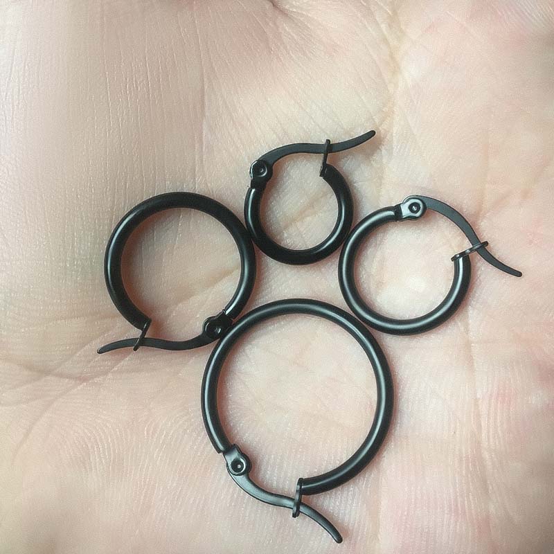 1pairs Stainless Steel Prevent Allergy Hoop Earrings 10-20mm