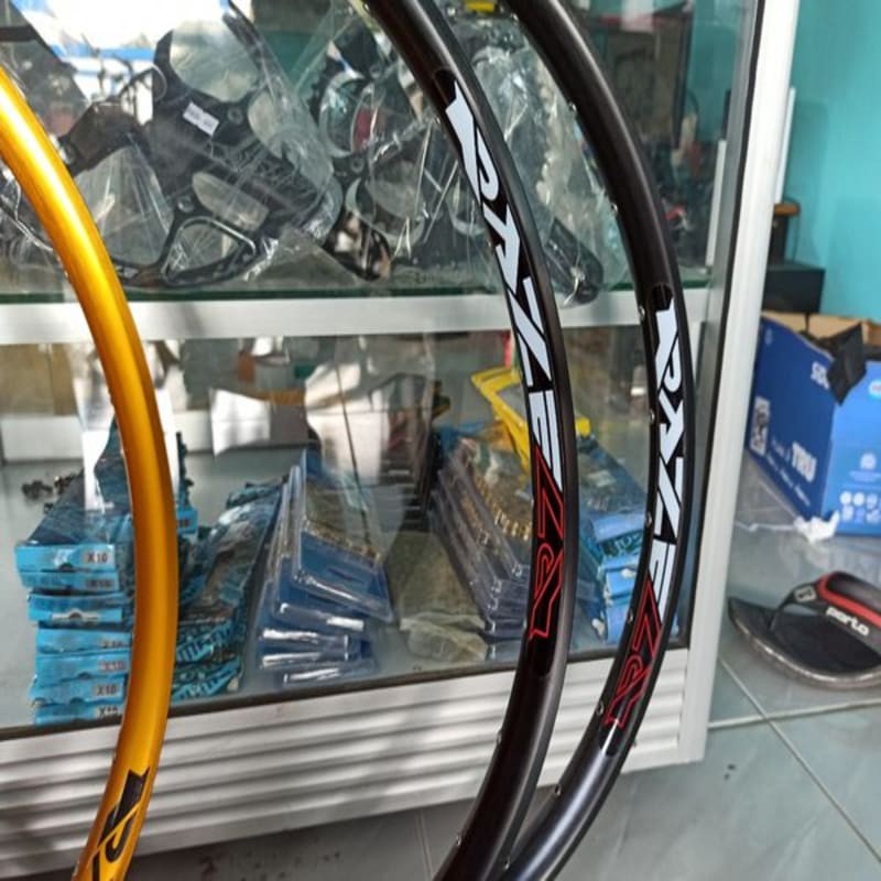 sepasang rims raze 27.5 tapak lebar hole 32 velg pelek