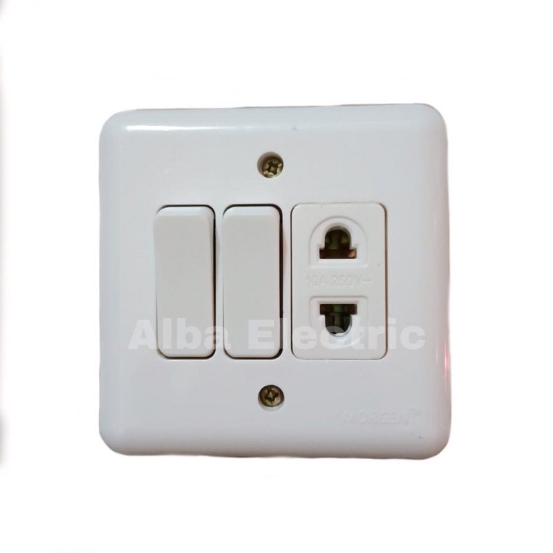 IB Saklar Seri + Stop Kontak MORGEN Saklar Seri dan Stop Kontak Tanam tembok