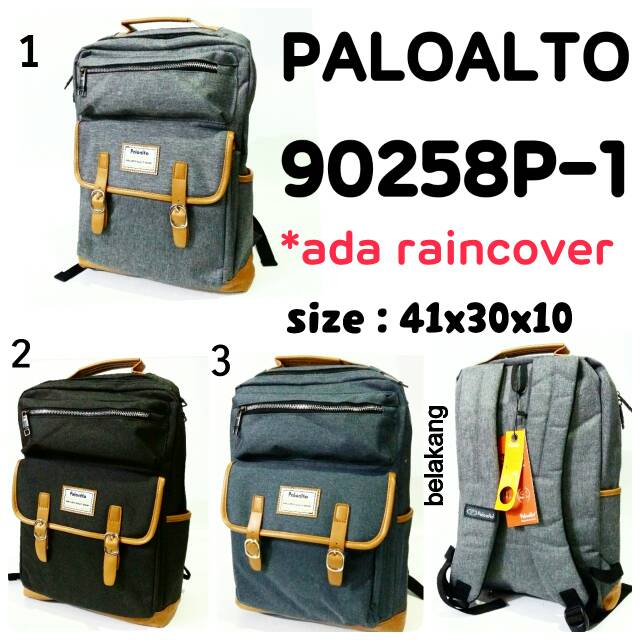 Tas sekolah ransel backpack cowok cewek Paloalto 90258P-1 tas punggung unisex keren murah dan baru