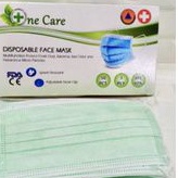 MASKER 3 PLY ISI 50 PCS ONE CARE( HIJAU )