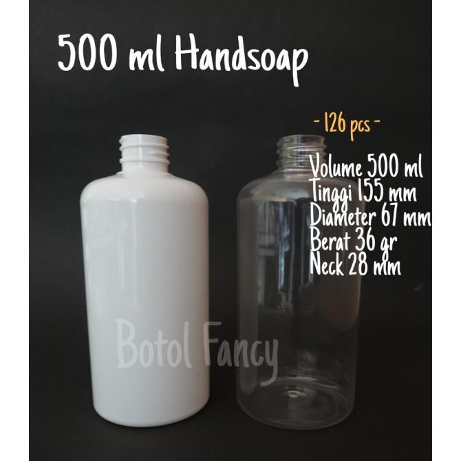 Botol Handsoap 500 ml / Botol Pump 500 ml / Botol Sabun / Botol Lotion - Bening
