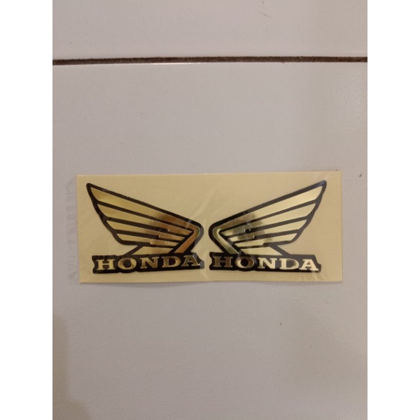 emblem sayap Honda gold chrome logo sayap Honda wings