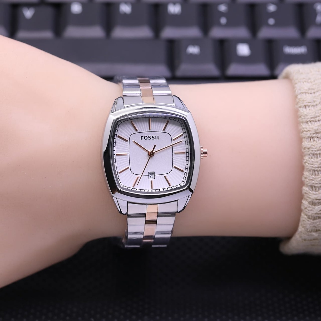 Jam Tangan Wanita Fashion L31007S Tali Rantai Case Segi Tanggal Aktif Free Box &amp; Baterai