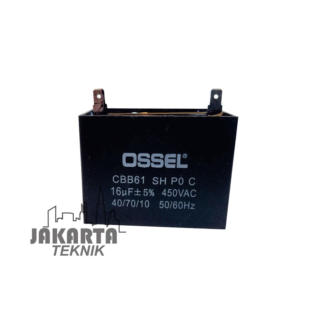 Kapasitor 16UF Kotak OSSEL-KAPASITOR 16 UF KOTAK OSSEL