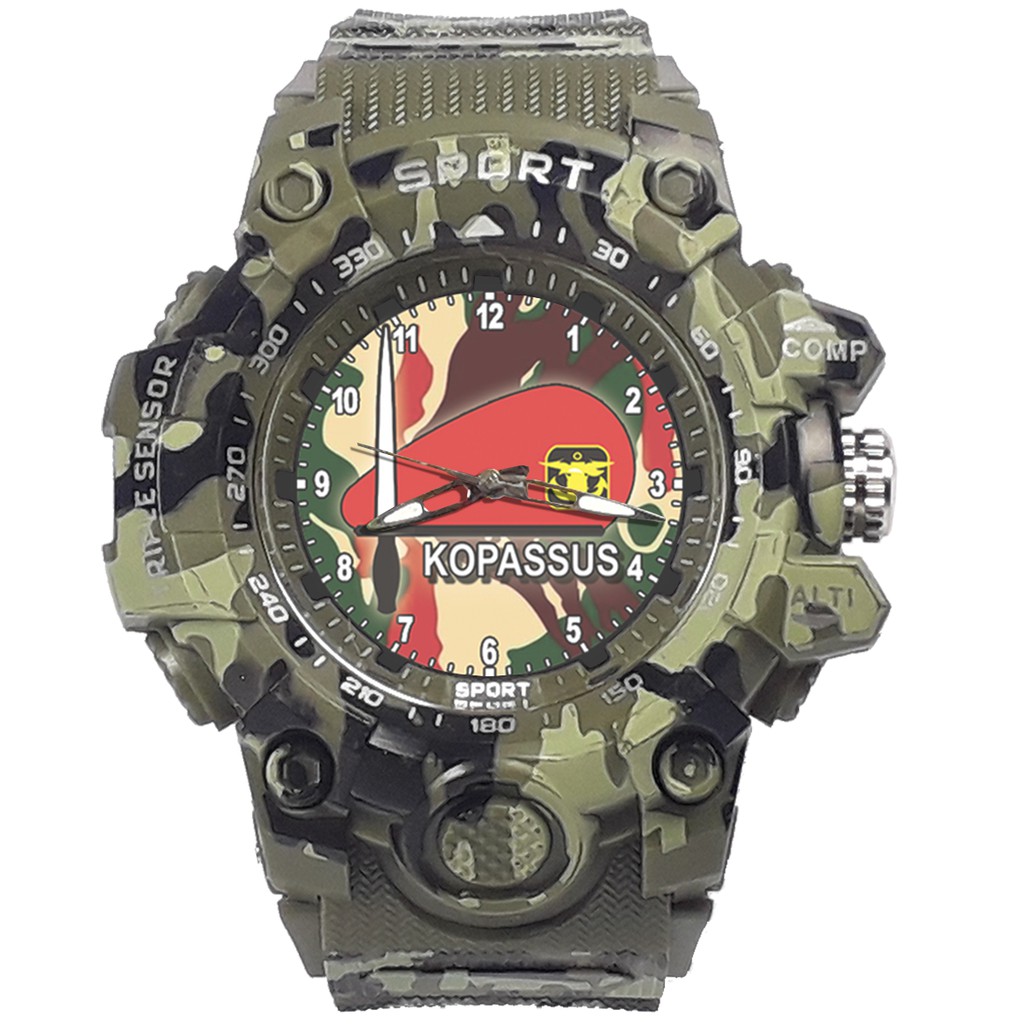 {Istimewa} Jam Tangan KOPASUS (TNI) -Hijau Army Water Resistant