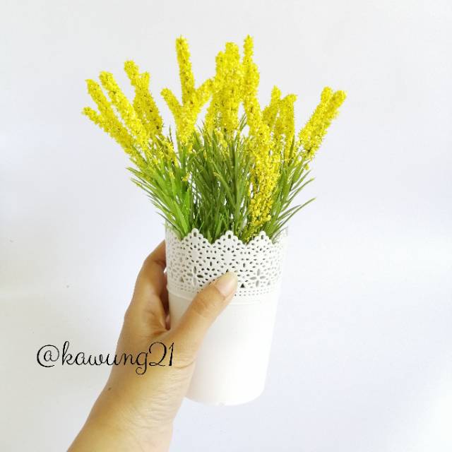 VB03 Buket Bunga Tanaman Rumput Artificial Cantik Unik