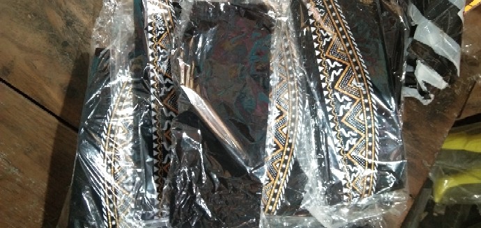 Songkok Batik Kolosebo - Peci Sablon Motif Biru Emas Silver Kopiah Kopyah Kopeah Ac Anak Dewasa