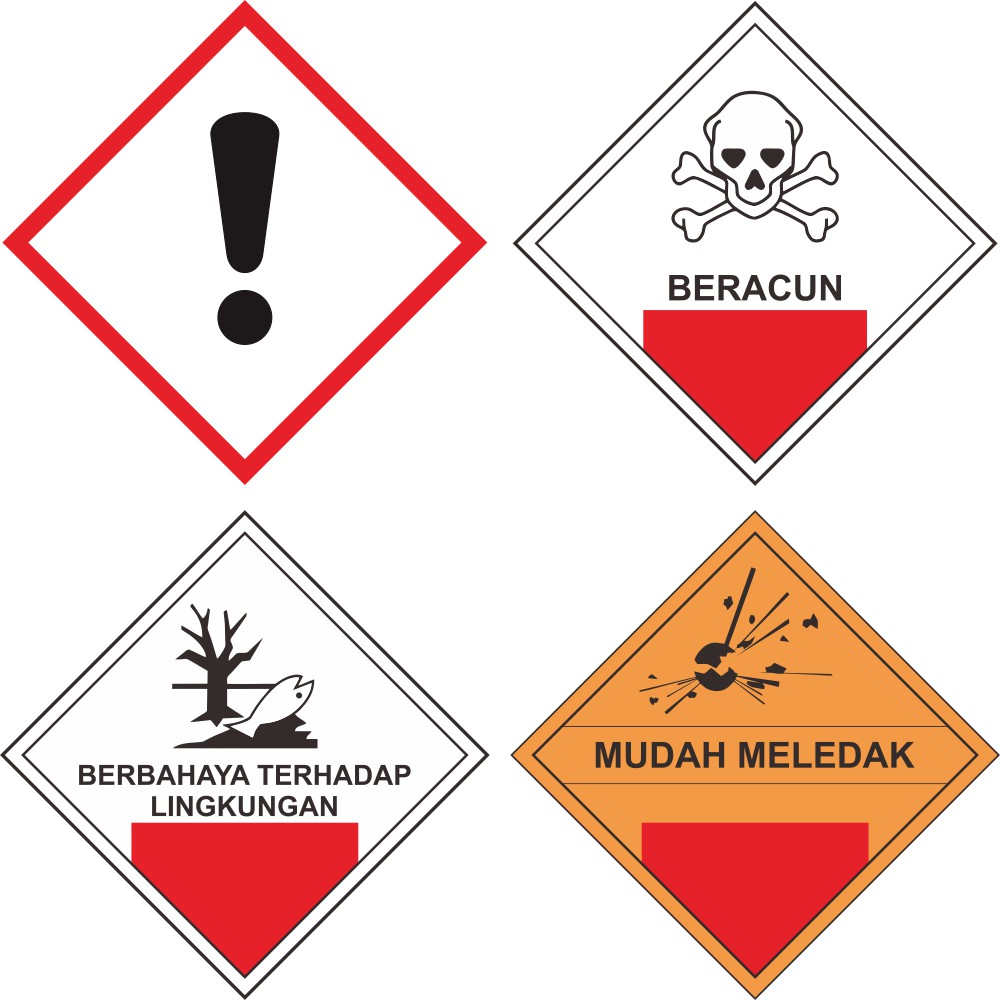 Sticker Safety Sign Rambu Tanda Peringatan Limbah Beracun Berbahaya B3 Size 10 Cm Shopee Indonesia