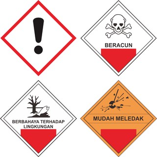 Sticker Safety Sign Rambu  Tanda Peringatan Limbah Beracun 