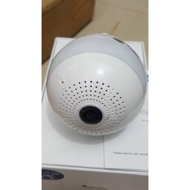 KAMERA CCTV LAMPU IP WIRELESS 2 MP PANORAMA FISHEYE 360 v380 (BOHLAM / BULB) App v380