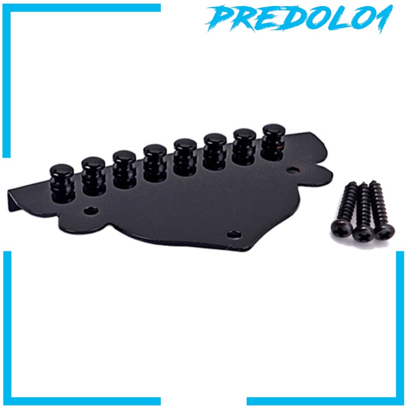 [PREDOLO1] Black Mandolin Tailpiece with Screws 71x42mm Triangle for 8 String Mandolin