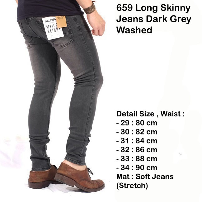 Brotherholic celana panjang jeans pria abu-abu / celana jeans pria panjang abu | BRH