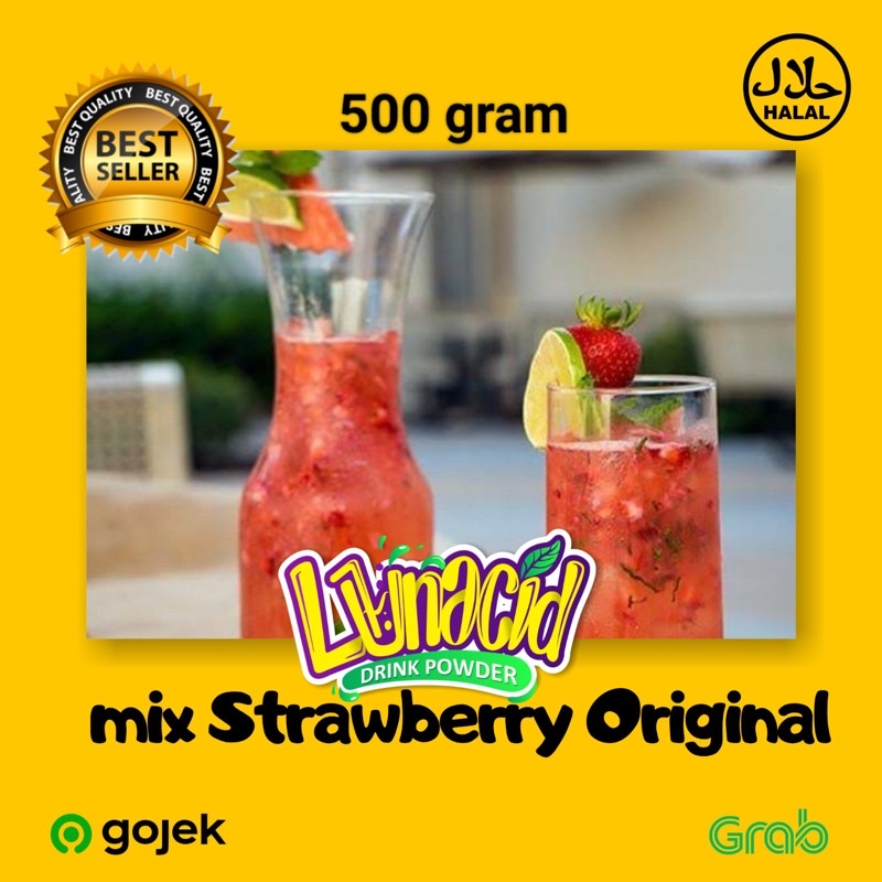 

serbuk minuman rasa strawberry/Powder drink strawberry/ Bubuk Minuman rasa straberry 500 gram