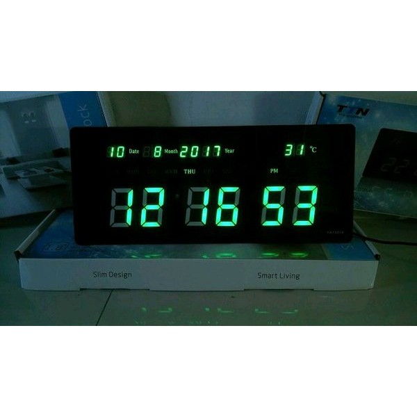 Jam dinding digital TNT 3514 LED HIJAU