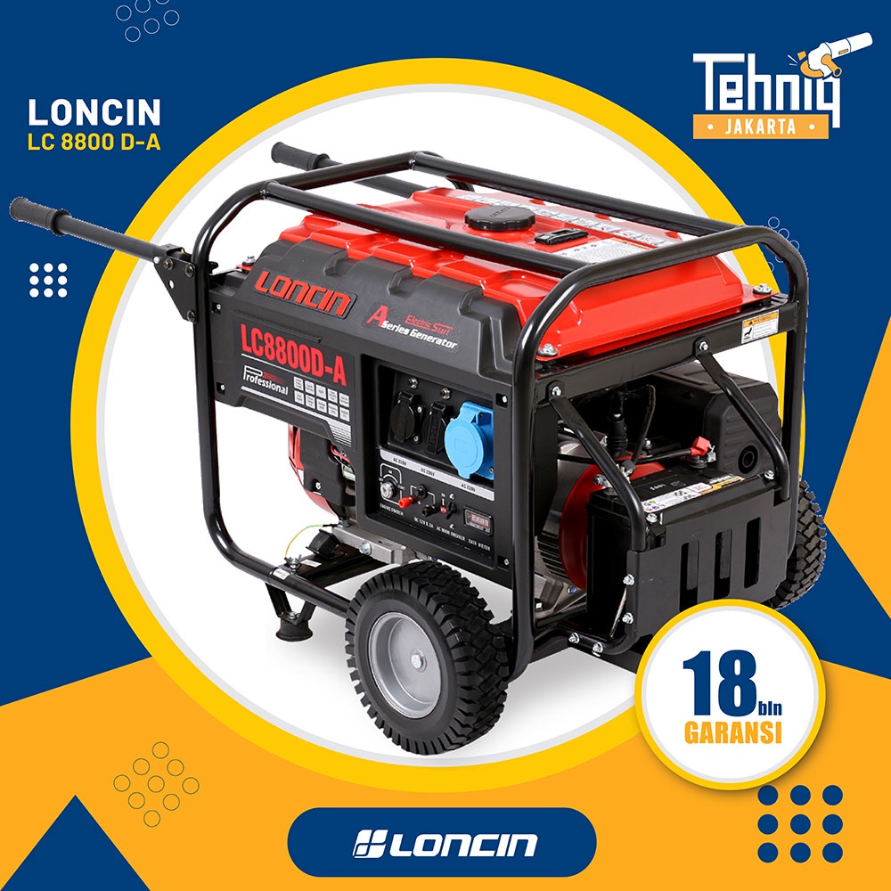 Generator Genset Listrik Bensin LONCIN LC 8800D-A Digital Series 6500 Watt