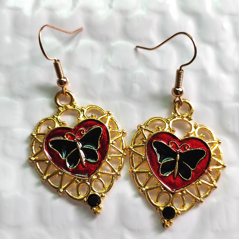 Anting Desain love butterfly Gaya Eropa Amerika