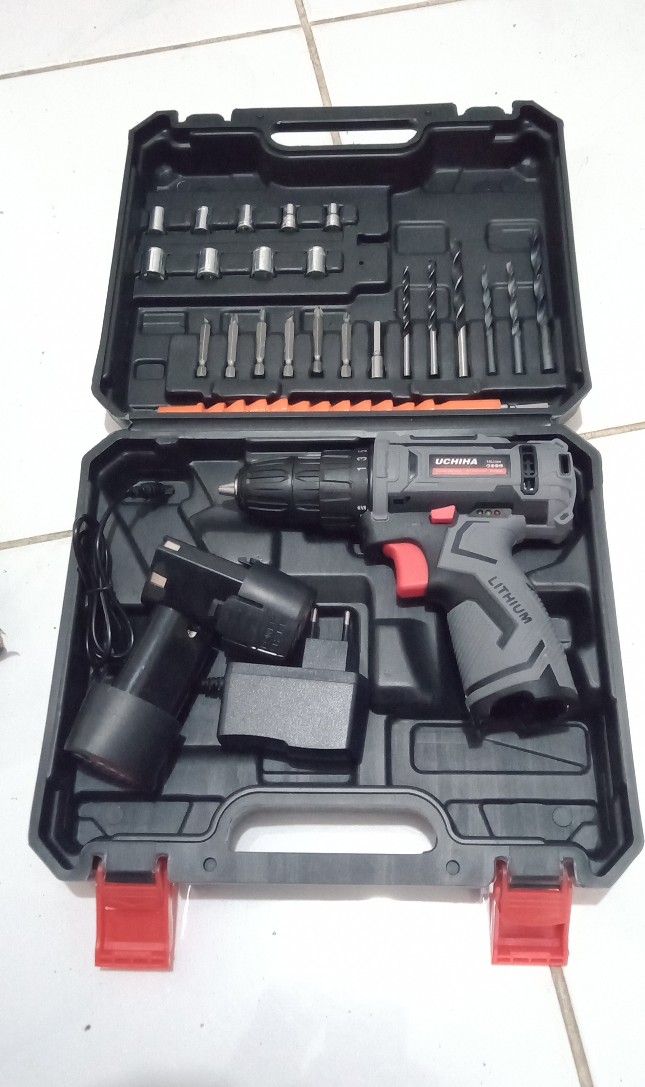 Promo Mesin Bor Baterai Cordless Merk Uchiha Japan Teknologi Original