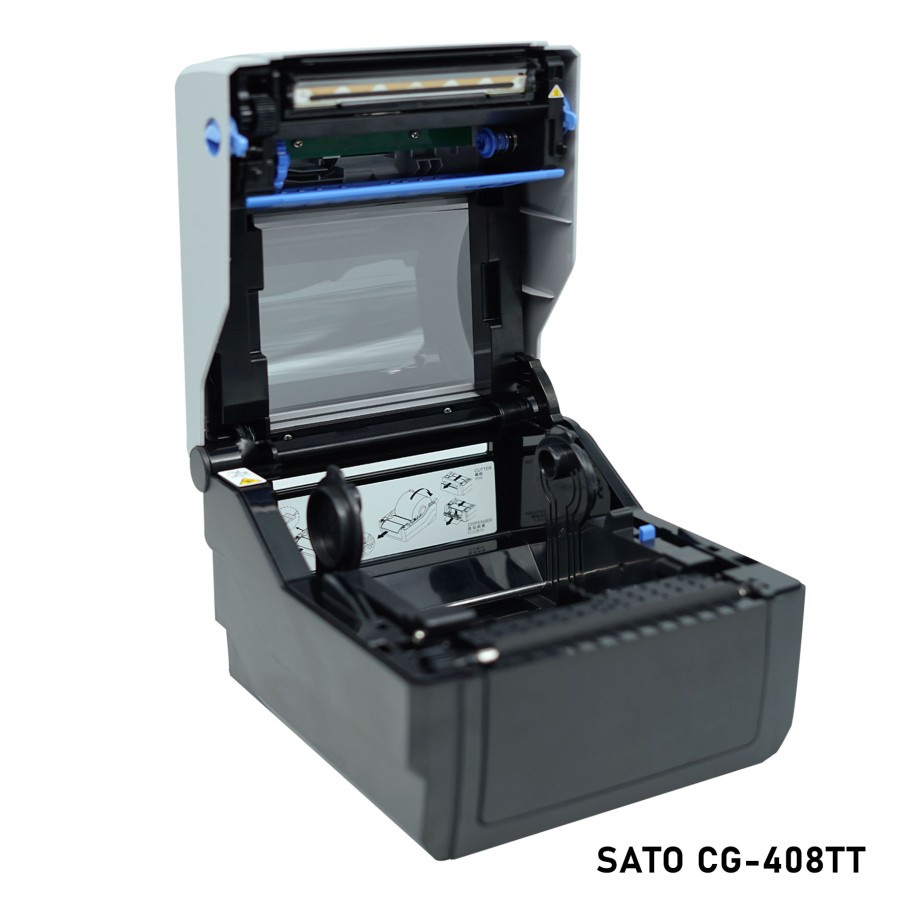 SATP CG 408TT PRINTER BARCODE TRANSFER THERMAL 100 MM CG408TT USB PARALEL PRINT LABEL NAMA HARGA BARANG RESI PENGIRIMAN MARKETPLACE EXPEDISI JNE JNT GELANG PASIEN