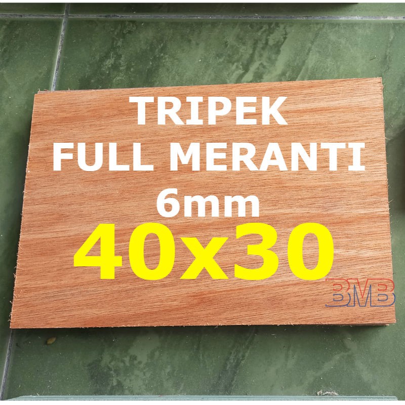 Full Meranti Triplek 6mm Multiplek Ukuran 40cm X 30cm Shopee Indonesia