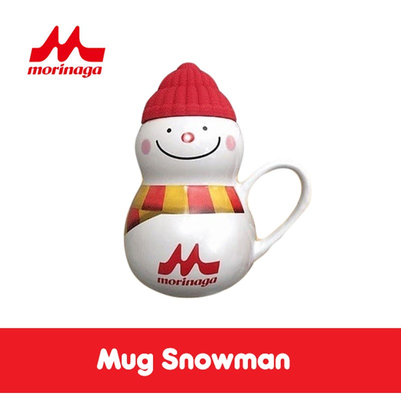 Morinaga Mug Gelas Christmas Hadiah Natal - Snowman