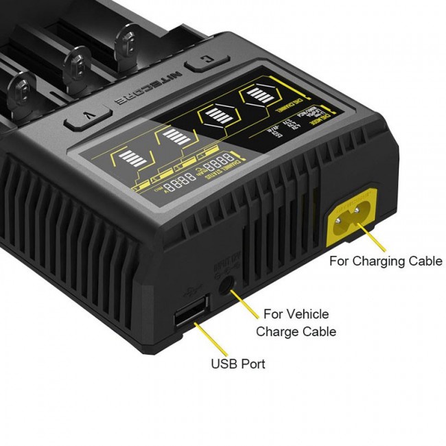 Nitecore Charger Baterai 4 Slot Li-ion NiMH - SC4 - Black