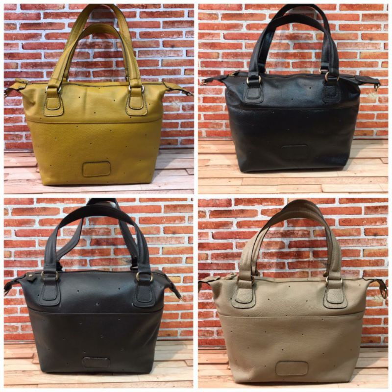 Tas kulit asli garut / kulit garutan / tas kulit double tali / size M