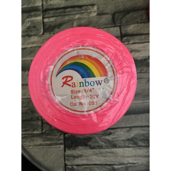 

pita satin ukuran 3/4” (2cm) pink