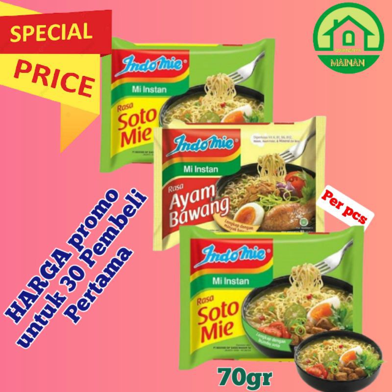 

INDOMIE AYAM BAWANG 69 GRAM Indomie Mie Instan