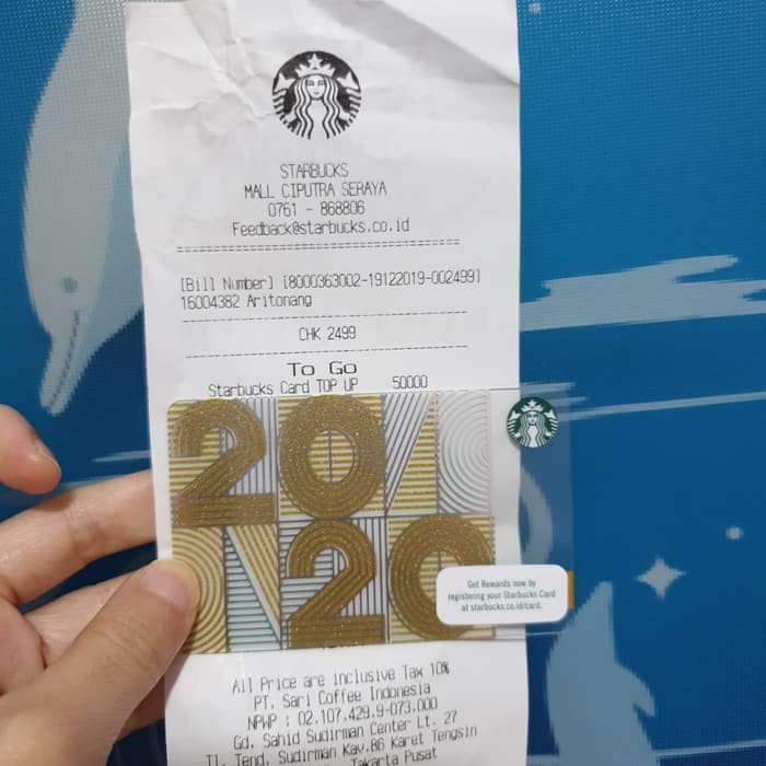 Starbucks Card edisi 2020 saldo 50rb Unregistered Kartu