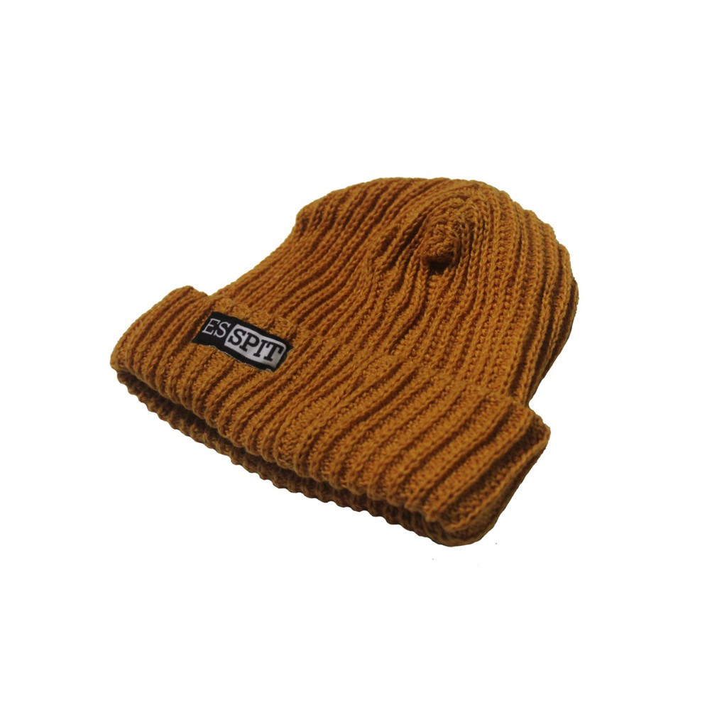 brown beanie hat