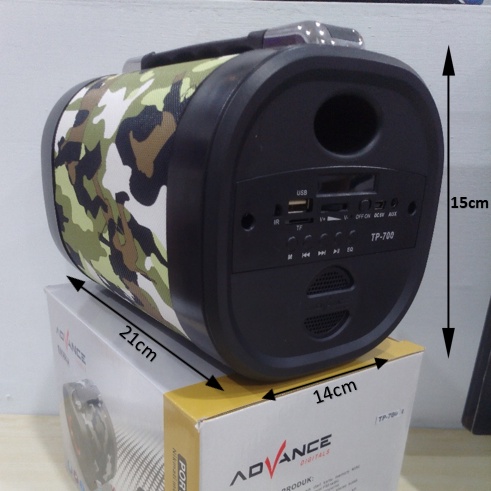 ADVANCE PORTABLE SPEAKER TP-700N FREE POWER BANK 7000mAh