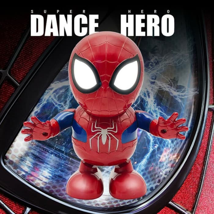 M153D Mainan Robot Superhero Spiderman | Smart Dance Hero Robot With Music