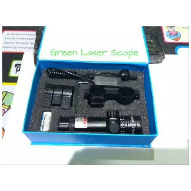 laser scope lampu hijau pembidik / laser hijau outdoor / laser scope hijau lampu