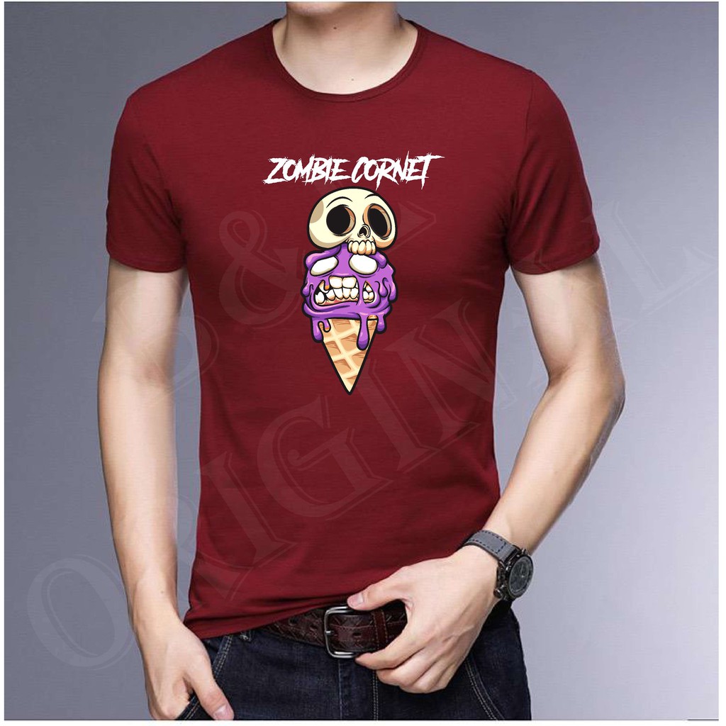 BS//TERLARIS//BAJU KAOS ZOMBIE CORNET TANGAN PENDEK PRIA DAN WANITA//GOOD QUALITY